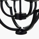 Amine Black Metal 4 Light Fleur De Lys Pendant - 47cm