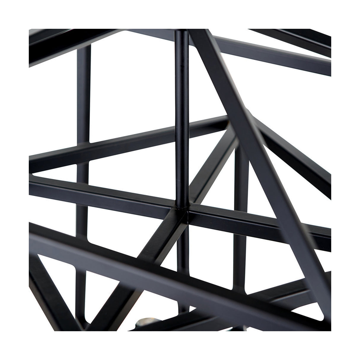 Anis Black Metal 4 Light Cube Pendant - 40cm