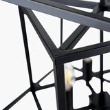 Anis Black Metal 4 Light Cube Pendant - 40cm