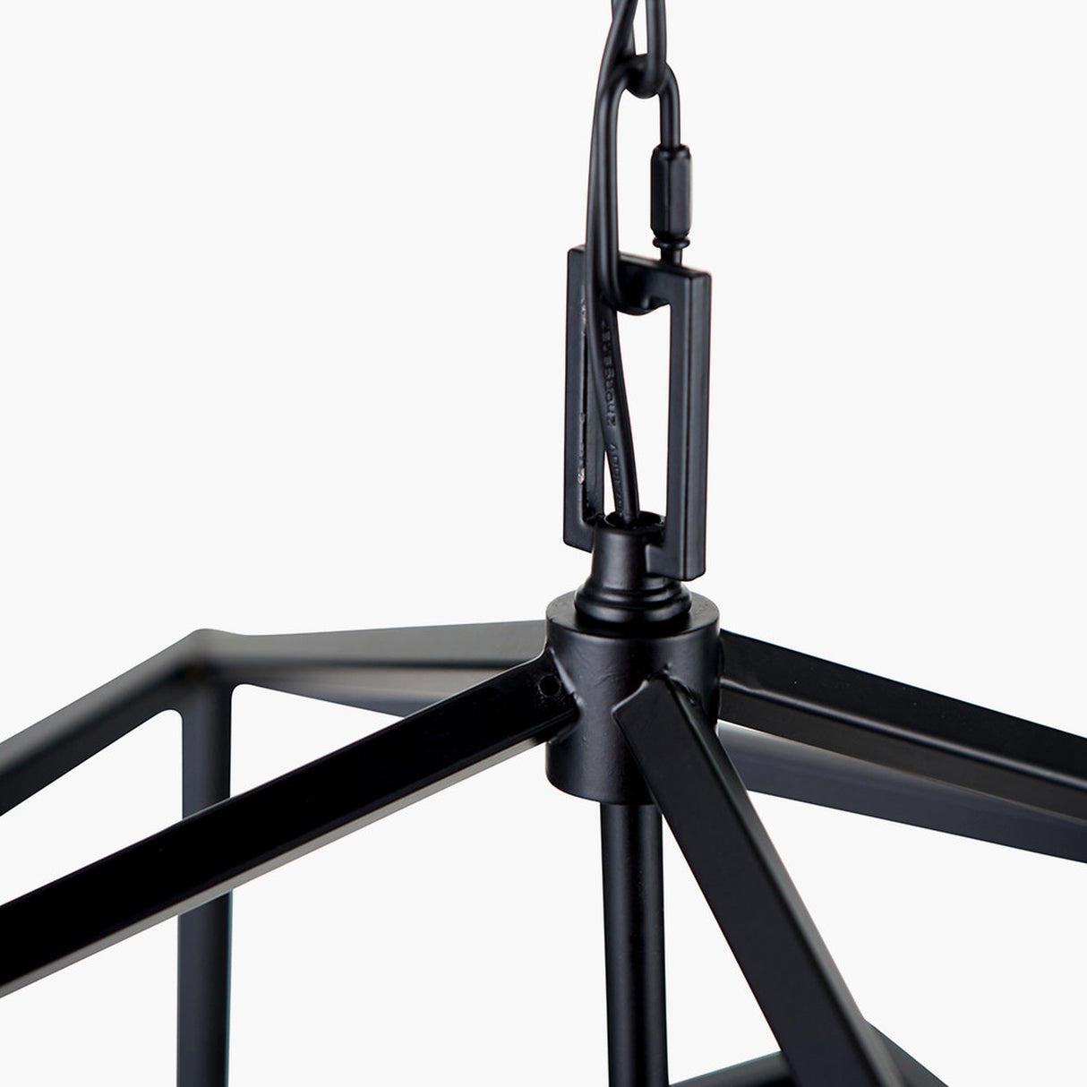 Anis Black Metal 4 Light Cube Pendant - 40cm