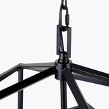 Anis Black Metal 4 Light Cube Pendant - 40cm