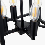 Anis Black Metal 4 Light Cube Pendant - 40cm