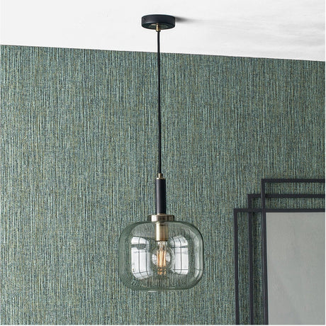 Florence Black Iron & Glass Pendant Light - 26cm