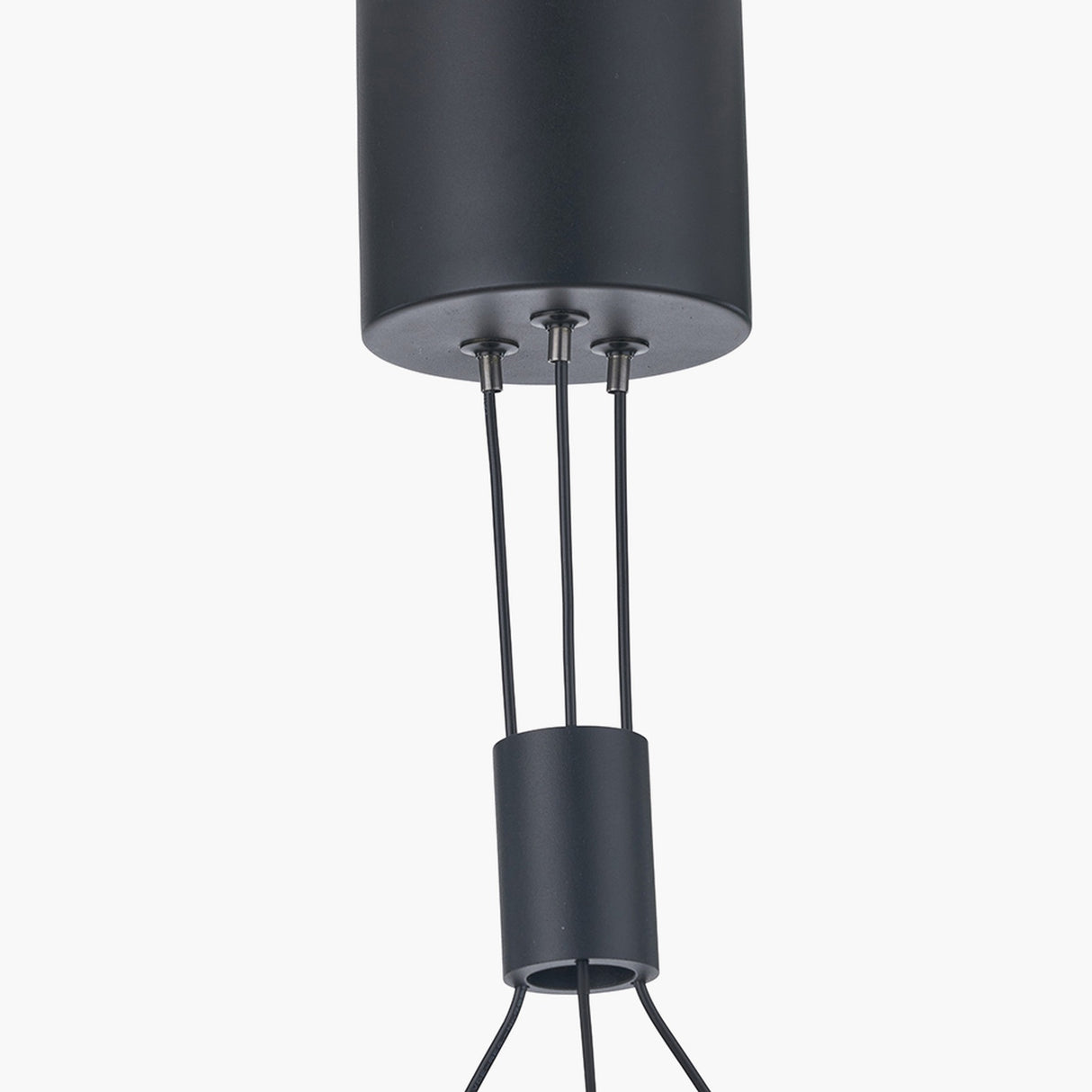 Xena Black & Rose Gold Iron 8 Light LED Pendant - 79cm