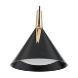 Astarion Matt Black & Gold Multi Drop LED Pendant Light - 42cm