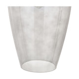 Clio Antique Silver Iron & Smoked Glass Pendant Light - 17cm
