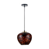 Lucien Tortoiseshell Glass Pendant Light - 24cm