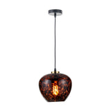 Lucien Tortoiseshell Glass Pendant Light - 24cm