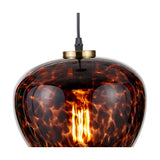 Lucien Tortoiseshell Glass Pendant Light - 24cm