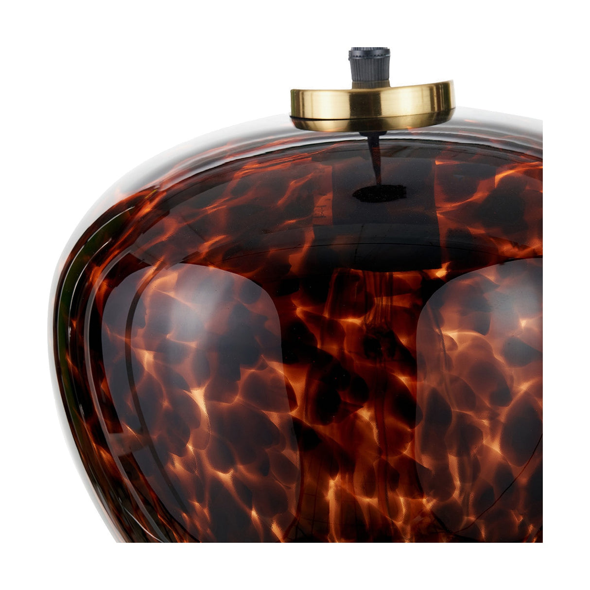 Lucien Tortoiseshell Glass Pendant Light - 24cm