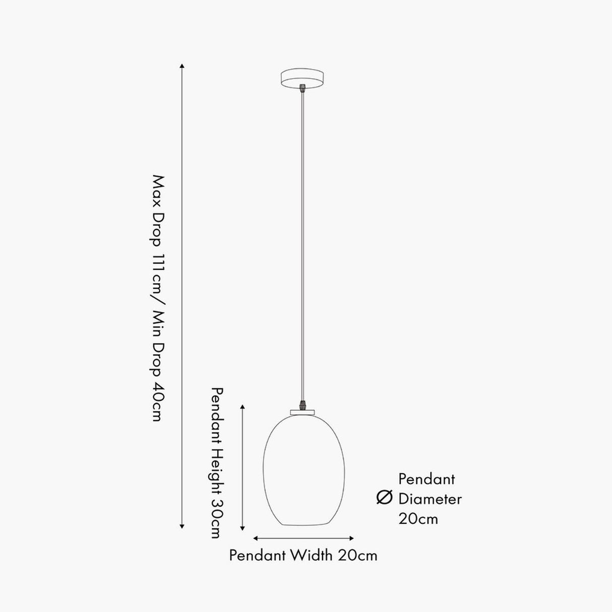 Lucien Tortoiseshell Egg Glass Pendant Light - 20cm