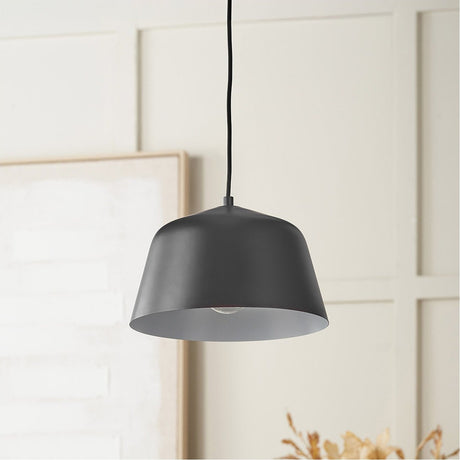 Amalie Black Metal Retro Pendant Light - 30cm