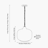 Corby Amber Glass Pendant Light - 29cm