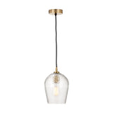 Giselle Diamond Design Clear Handcut Glass Pendant Light - 19cm