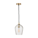 Giselle Diamond Design Clear Handcut Glass Pendant Light - 19cm
