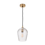 Giselle Diamond Design Clear Handcut Glass Pendant Light - 19cm