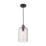 Ophelia Grey Bubble Glass Pendant Light - 18cm