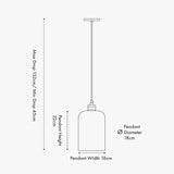 Ophelia Grey Bubble Glass Pendant Light - 18cm