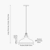 Ellis Antique Bronze Caf� Pendant Café Light - 30cm