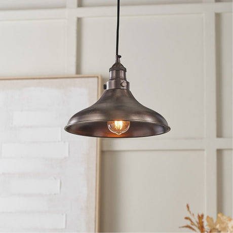Ellis Antique Bronze Caf� Pendant Café Light - 30cm