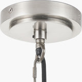 Salvatore Antique Silver Brass 6 Arm Pendant Light - 62cm