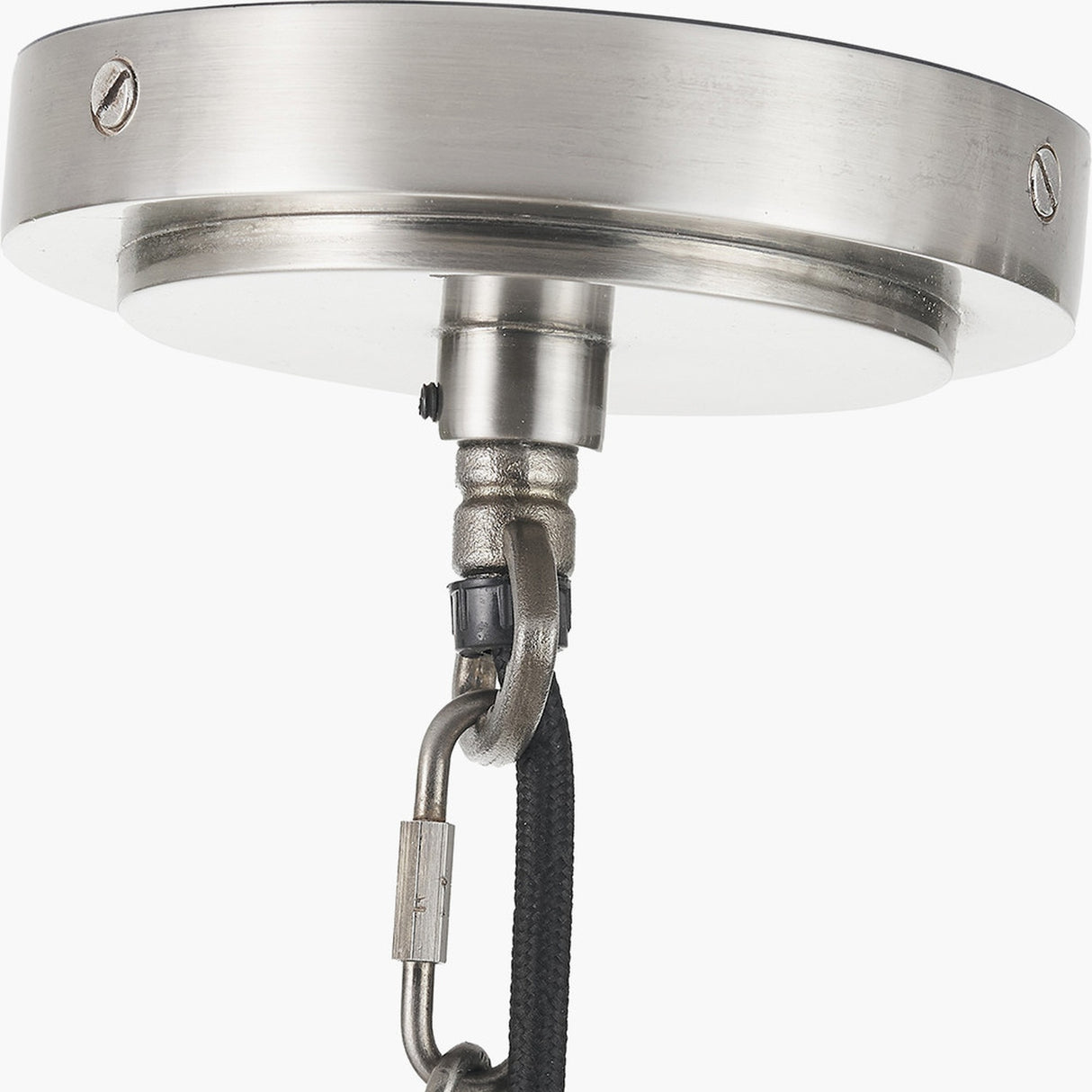 Salvatore Antique Silver Brass 6 Arm Pendant Light - 62cm