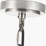 Salvatore Antique Silver Brass 6 Arm Pendant Light - 62cm