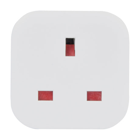AV:Link wireless remote control socket receiver in white with UK 13A three-pin outlet, shown front-on against a plain white background.