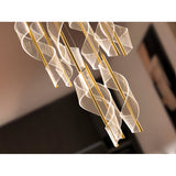 Austral 9 Light LED Cluster Pendant 78W 3000K - Gold/Transparent