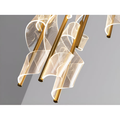Austral 9 Light LED Cluster Pendant 78W 3000K - Gold/Transparent
