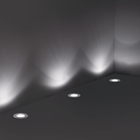 Park Square In-Ground Light - Stainless Steel in situ