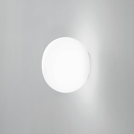 Cotton Wall Light 100mm - White Glass in situ