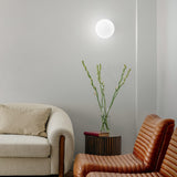 Cotton Wall Light 200mm - White Glass in situ