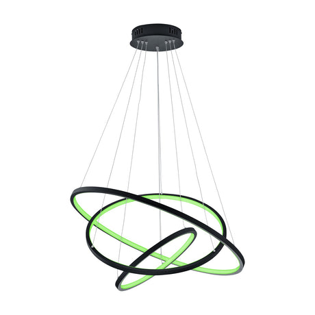 Aaron 3 Light LED Ring Chandelier – Anthracite