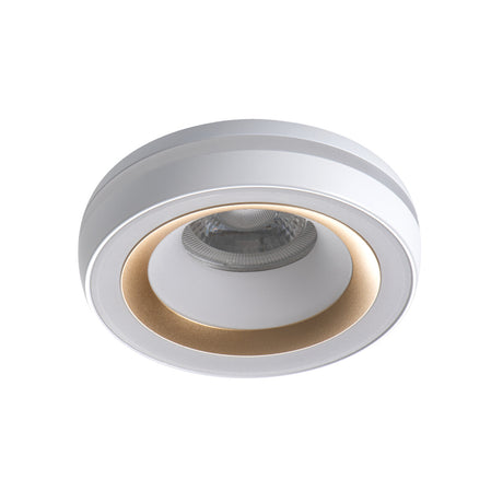 GU10 Recessed Downlight Round 68mm Cut-out 10W Max - White / Gold