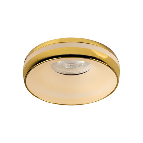 GU10 Recessed Downlight Round 68mm Cut-out 10W Max IP20 - Gold