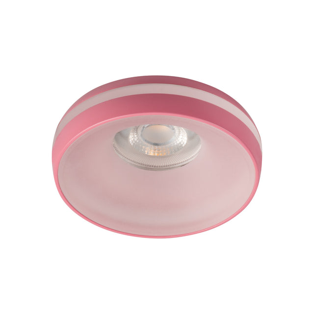 GU10 Recessed Downlight Round 10W Max 68mm Cut-out IP20 Pink