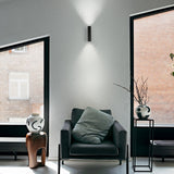 Look Square Wall Light 30mm x 300mm - Brass in situ