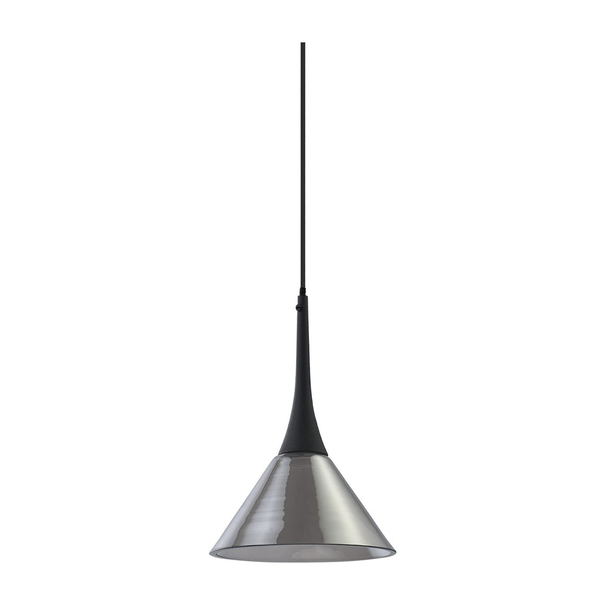 Cocktail Pendant Light - Matt Black & Smoke Glass