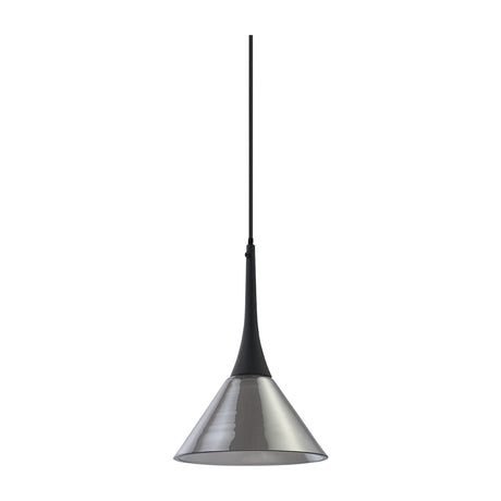 Cocktail Pendant Light - Matt Black & Smoke Glass