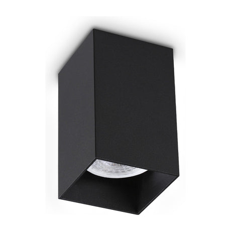 Look Square Ceiling Light 100mm - Black