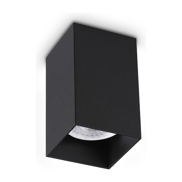 Look Square Ceiling Light 100mm - Black