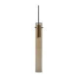 Flam Pendant Light - Black & Amber Glass