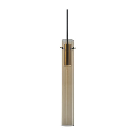 Flam Pendant Light - Black & Amber Glass