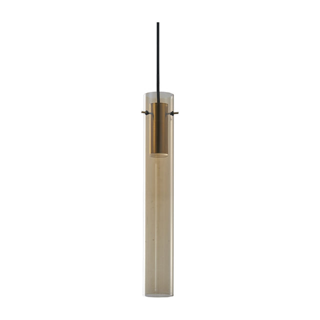 Flam Pendant Light - Black & Amber Glass