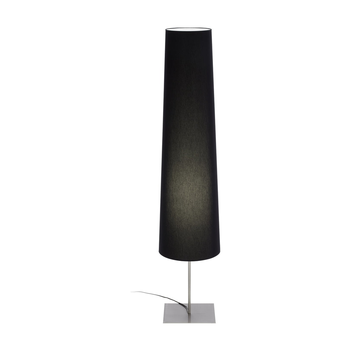 Selmarne Fabric Floor Lamp - Satin Nickel
