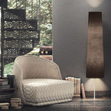 Selmarne Fabric Floor Lamp - Satin Nickel