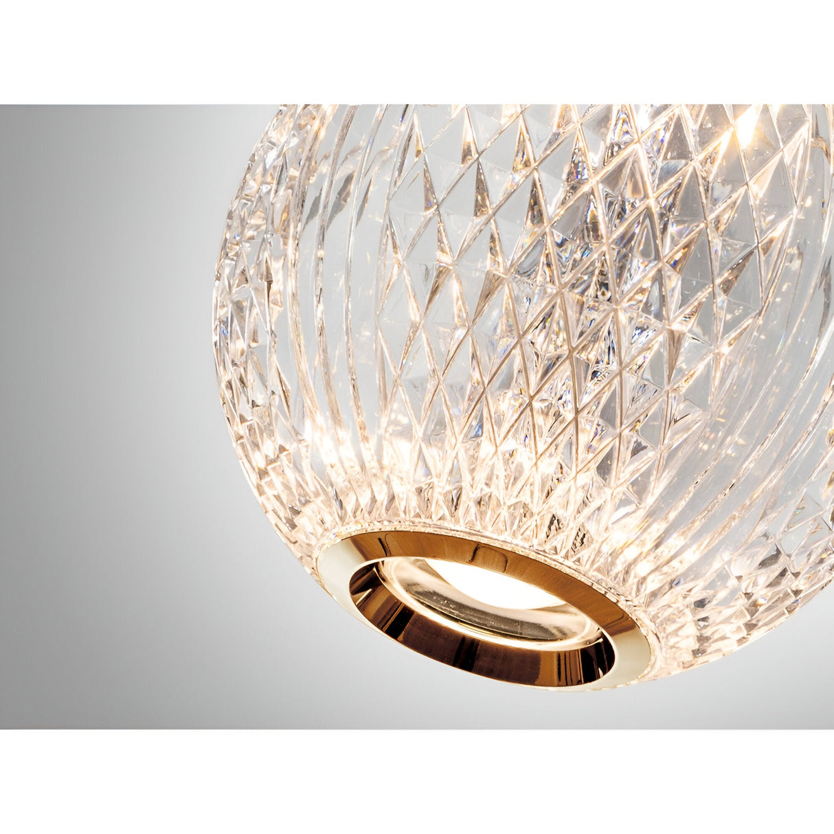 Austral 5 Light LED Cluster Pendant 26W 3200K - Gold/Transparent