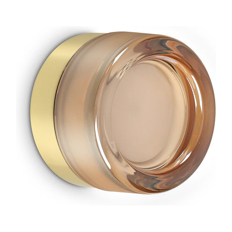 Lolly Wall Light - Brass & Amber Glass