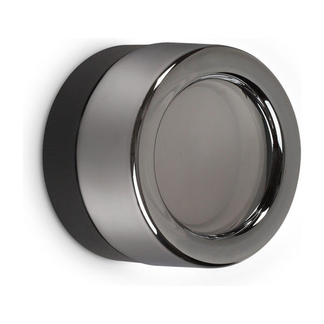 Lolly Wall Light - Black & Smoked Glass